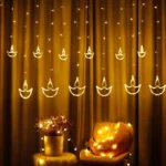 Diwali Diya Curtain Light (6+6)