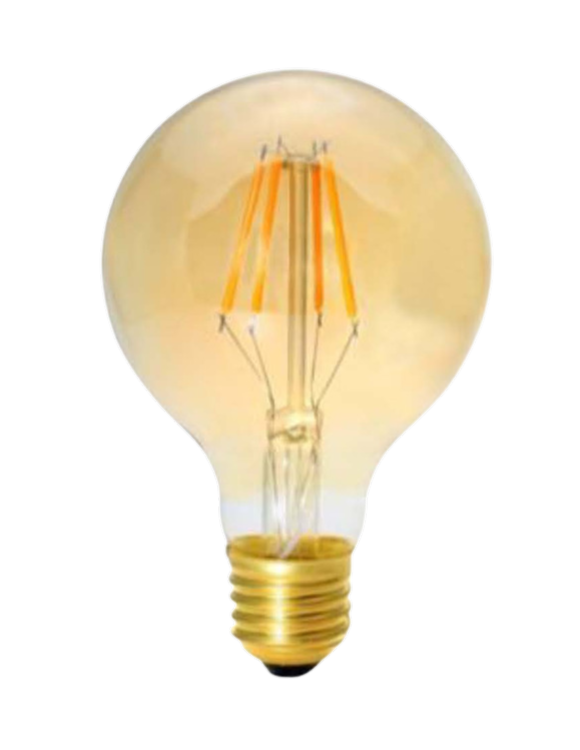 4W Vintage LED Filament Light Bulb E27 - G80 Amber
